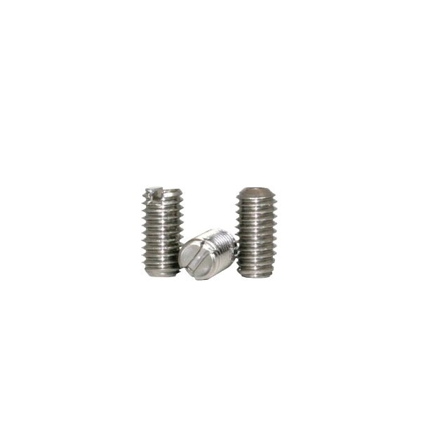 Newport Fasteners Slotted Socket Set Screws, Cup Point, 10-24 x 1/4", Stainless Steel, 18-8, Slotted Drive , 100PK 308403-100 - main